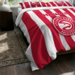 Atlanta Hawks Stripe Style Bedding Set Best Selling