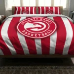 Atlanta Hawks Stripe Style Bedding Set Best Selling