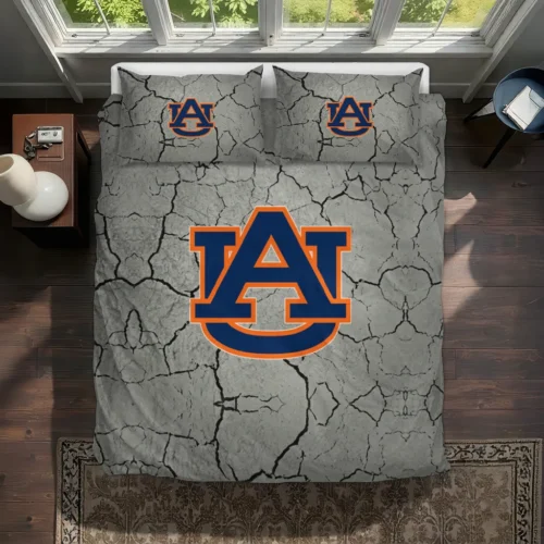 Auburn Tigers Cracked Texture Bedding Set Best Selling