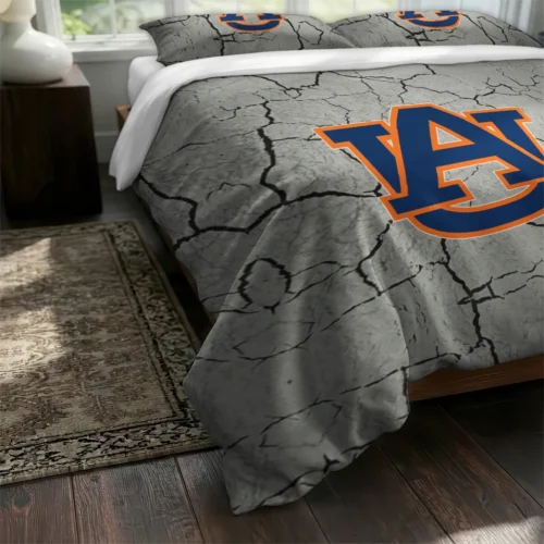 Auburn Tigers Cracked Texture Bedding Set Fashion Forward