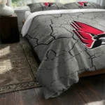Ball State Cardinals Cracked Texture Bedding Set Best Selling