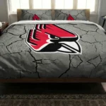 Ball State Cardinals Cracked Texture Bedding Set Best Selling