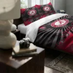 Ball State Cardinals Sunburst Splatter Bedding Set Best Selling