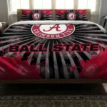 Ball State Cardinals Sunburst Splatter Bedding Set Best Selling