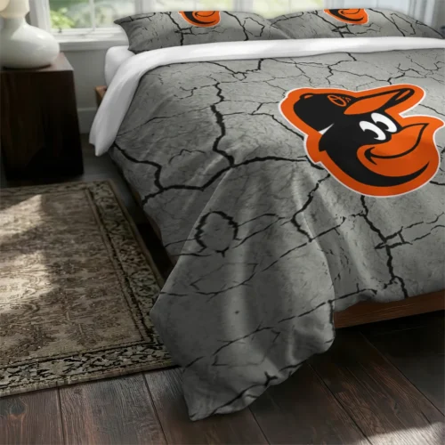 Baltimore Orioles Cracked Texture Bedding Set Fashion Forward