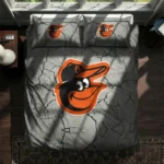 Baltimore Orioles Cracked Texture Bedding Set Best Selling