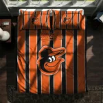 Baltimore Orioles Stripe Style Bedding Set Best Selling