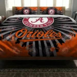 Baltimore Orioles Sunburst Splatter Bedding Set Best Selling
