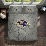 Baltimore Ravens Cracked Texture Bedding Set Best Selling