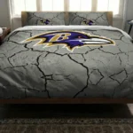 Baltimore Ravens Cracked Texture Bedding Set Best Selling