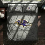 Baltimore Ravens Cracked Texture Bedding Set Best Selling