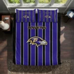 Baltimore Ravens Stripe Style Bedding Set Best Selling