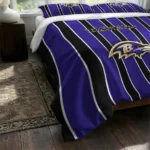 Baltimore Ravens Stripe Style Bedding Set Best Selling