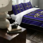 Baltimore Ravens Stripe Style Bedding Set Best Selling