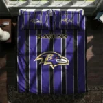 Baltimore Ravens Stripe Style Bedding Set Best Selling