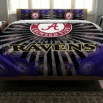 Baltimore Ravens Sunburst Splatter Bedding Set Best Selling