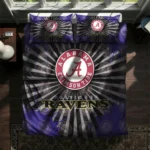 Baltimore Ravens Sunburst Splatter Bedding Set Best Selling