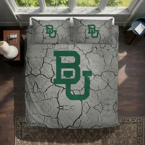 Baylor Bears Cracked Texture Bedding Set Best Selling