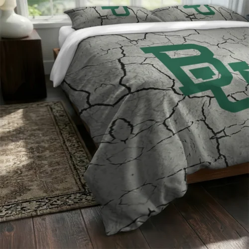 Baylor Bears Cracked Texture Bedding Set Fashion Forward