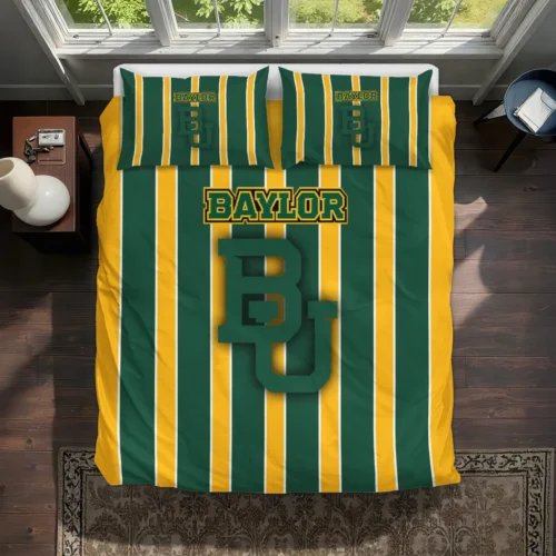 Baylor Bears Stripe Style Bedding Set Best Selling