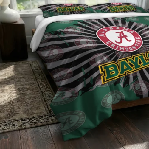 Baylor Bears Sunburst Splatter Bedding Set Fashion Forward