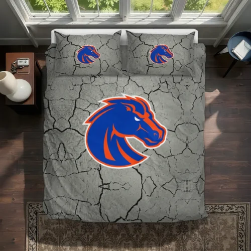 Boise State Broncos Cracked Texture Bedding Set Best Selling
