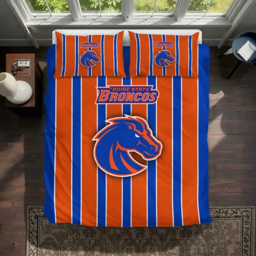 Boise State Broncos Stripe Style Bedding Set Best Selling
