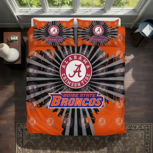 Boise State Broncos Sunburst Splatter Bedding Set Best Selling