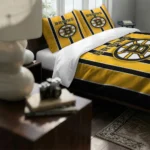Boston Bruins Stripe Style Bedding Set Best Selling