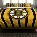 Boston Bruins Stripe Style Bedding Set Best Selling