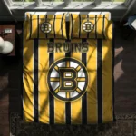 Boston Bruins Stripe Style Bedding Set Best Selling