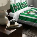 Boston Celtics Stripe Style Bedding Set Best Selling
