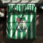 Boston Celtics Stripe Style Bedding Set Best Selling