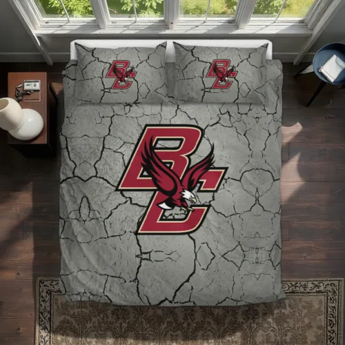 Boston College Eagles Cracked Texture Bedding Set Best Selling