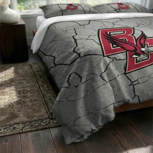 Boston College Eagles Cracked Texture Bedding Set Fashion Forward
