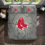 Boston Red Sox Cracked Texture Bedding Set Best Selling