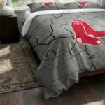 Boston Red Sox Cracked Texture Bedding Set Best Selling