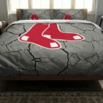 Boston Red Sox Cracked Texture Bedding Set Best Selling