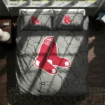 Boston Red Sox Cracked Texture Bedding Set Best Selling