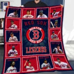 Boston Red Sox Quilt Blanket Legends Red Blue