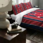Boston Red Sox Stripe Style Bedding Set Best Selling