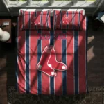 Boston Red Sox Stripe Style Bedding Set Best Selling