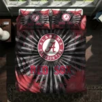 Boston Red Sox Sunburst Splatter Bedding Set Best Selling