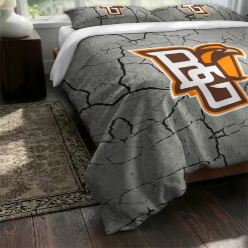 Bowling Green Falcons Cracked Texture Bedding Set Fashion Forward