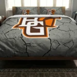 Bowling Green Falcons Cracked Texture Bedding Set Best Selling