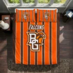 Bowling Green Falcons Stripe Style Bedding Set Best Selling