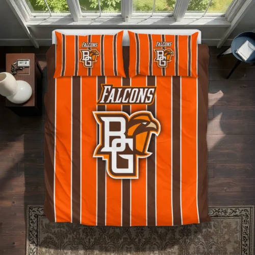 Bowling Green Falcons Stripe Style Bedding Set Best Selling