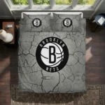 Brooklyn Nets Cracked Texture Bedding Set Best Selling