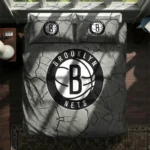 Brooklyn Nets Cracked Texture Bedding Set Best Selling