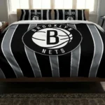 Brooklyn Nets Stripe Style Bedding Set Best Selling